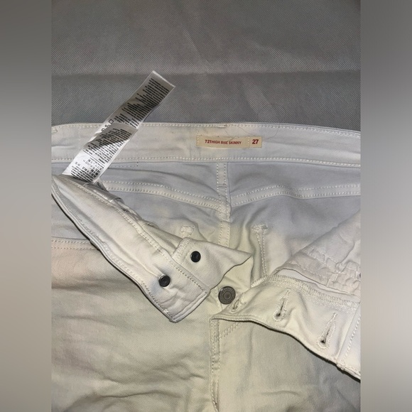 Levi button fly light colored tie dye 721 high rise skinny denim size 27 - Picture 2 of 4